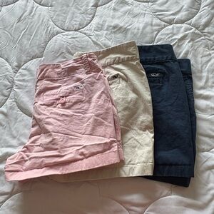 Vineyard Vines Trio of Chino Shorts in Pink, Cream, Navy